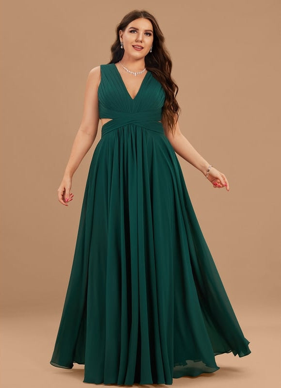 Robe Chic Longue Verte Fluide - gallery 4