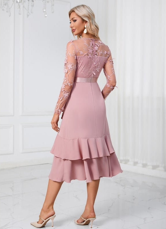 Robe Chic Rose Volante - gallery 1
