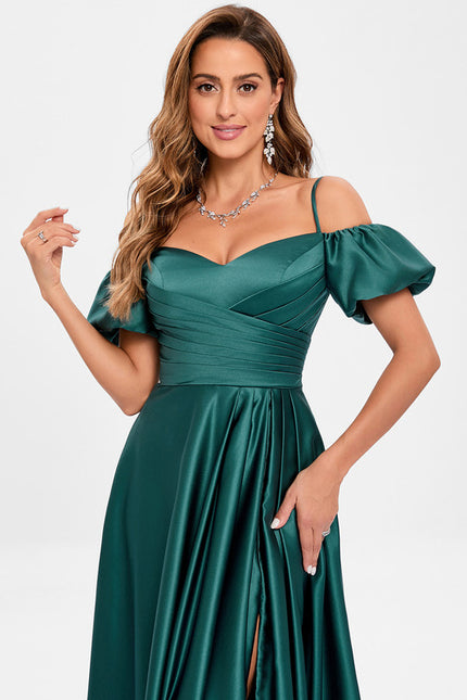 Robe Chic Bleu Royal Satinée - gallery 2