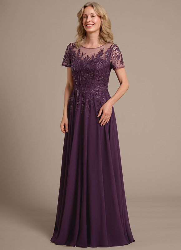 Robe Chic Violette Brodée - gallery 4