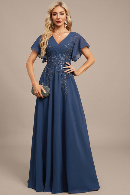 Robe Chic Bleu Nuit Élégante - gallery 2