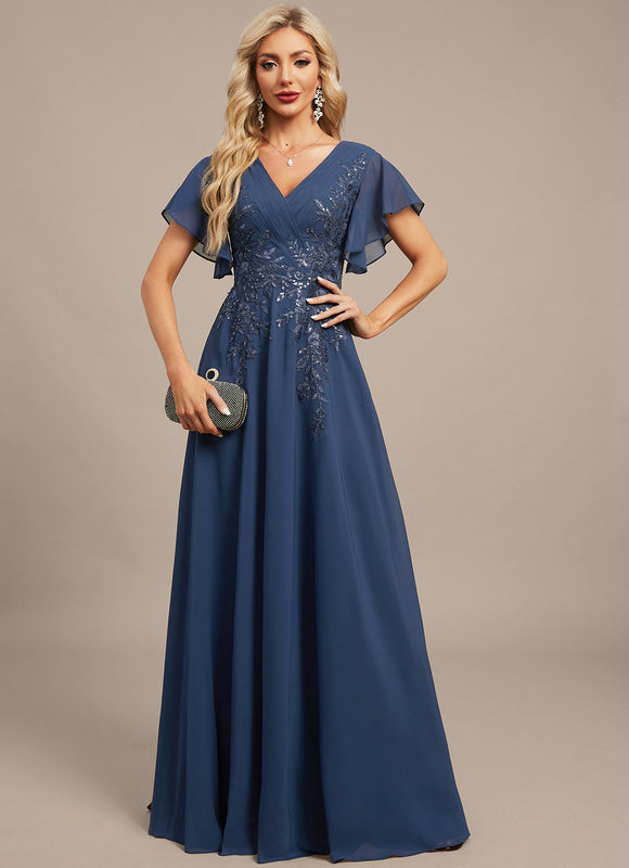 Robe Chic Bleu Nuit Élégante - gallery 2