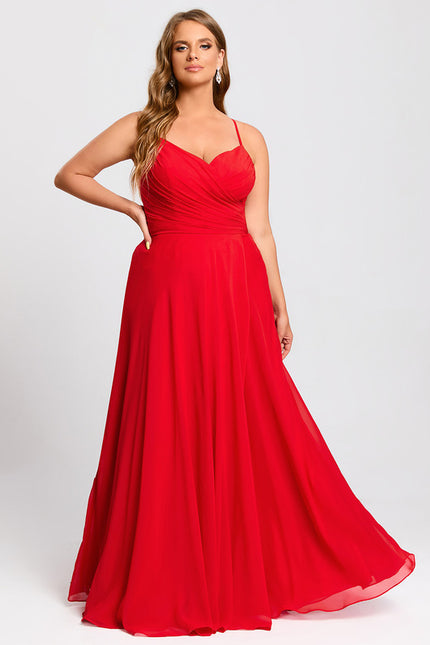 Robe Chic Rouge Élégante - gallery 9