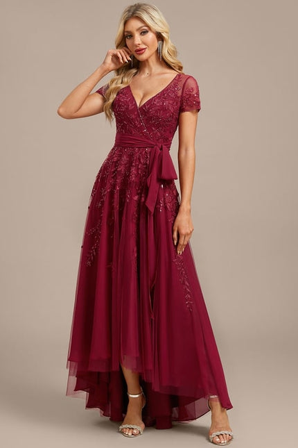 Robe Chic Vaporeuse Bordeaux - gallery 3