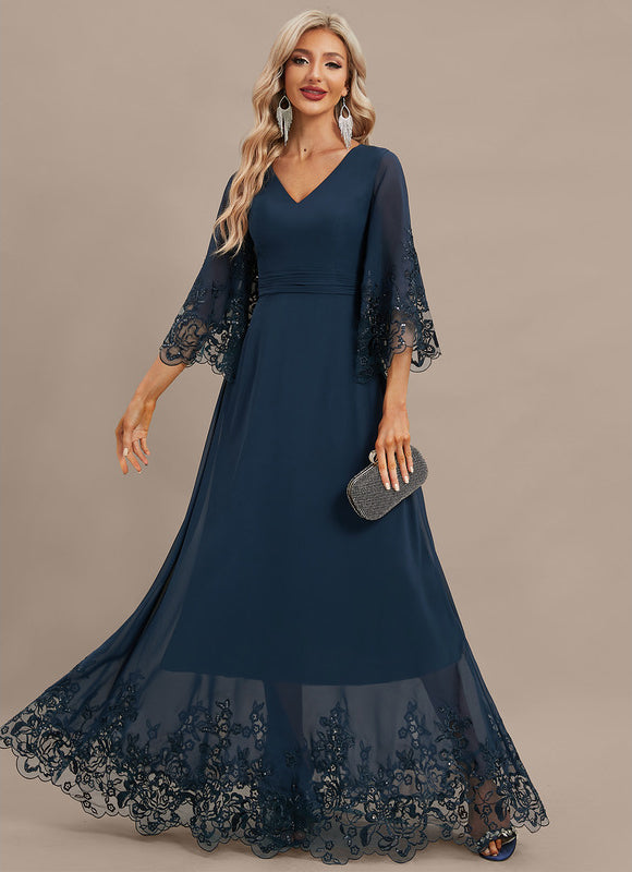 Robe Chic Bleu Nuit Élégante - gallery 2