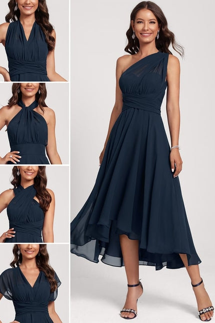 Robe Chic Asymétrique Émeraude