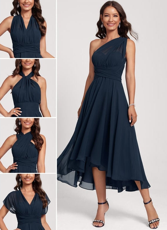 Robe Chic Asymétrique Émeraude