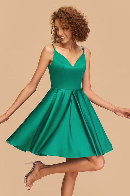 Robe En Soie Chic Courte - gallery 2