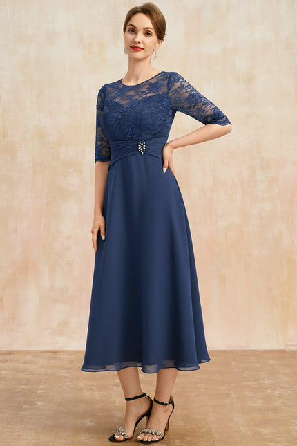 Robe Chic Marine Dentelle - gallery 3