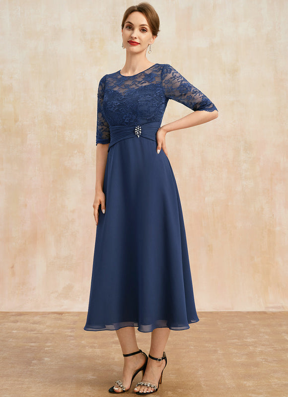 Robe Chic Marine Dentelle - gallery 3