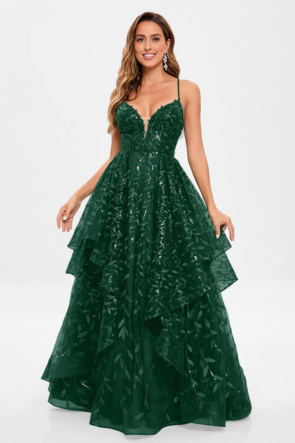 Robe Chic Émeraude Opulente