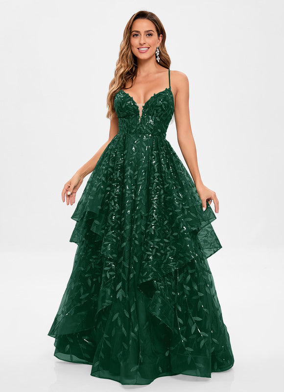 Robe Chic Émeraude Opulente