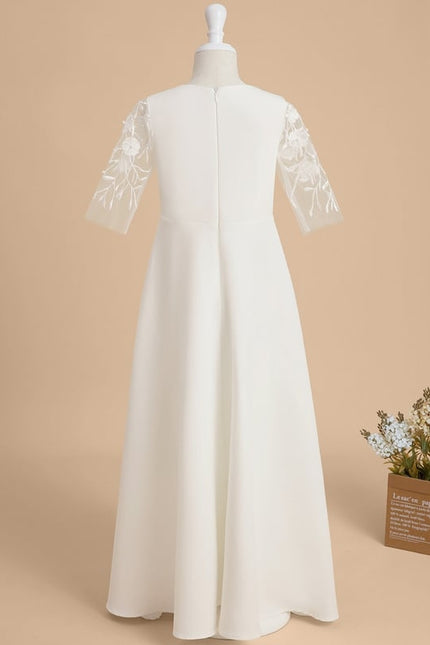 Robe Chic Blanche Évasée - gallery 3