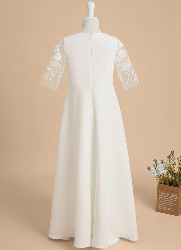 Robe Chic Blanche Évasée - gallery 3