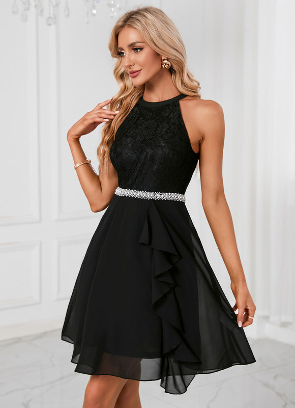 Robe Chic Noir Flottante - gallery 1