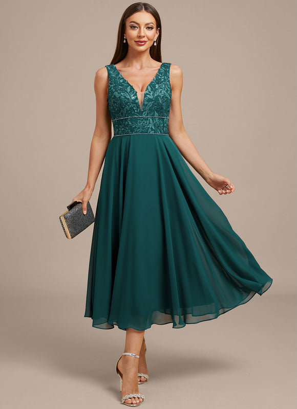 Robe Chic Émeraude Fluide