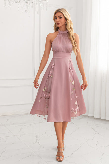 Robe Chic Midi Rose Florale - gallery 4
