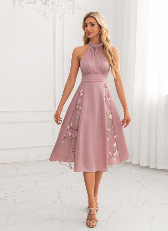 Robe Chic Midi Rose Florale - gallery 4