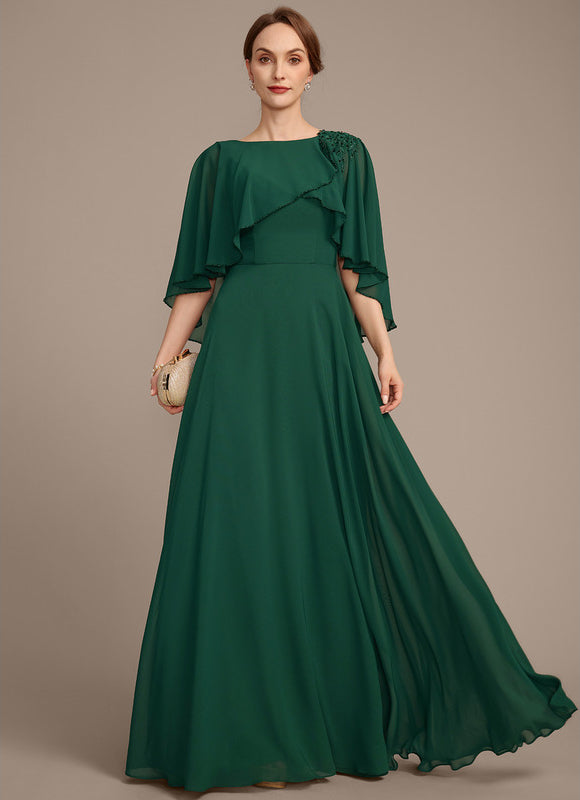 Robe Chic Verte Mousseline Avec Dentelle