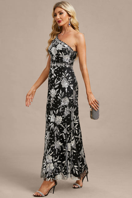 Robe Chic Asymétrique Noire - gallery 4