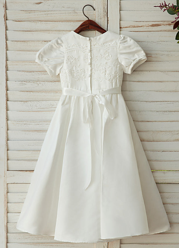 Robe Chic Fête Enfant Satinée - gallery 1