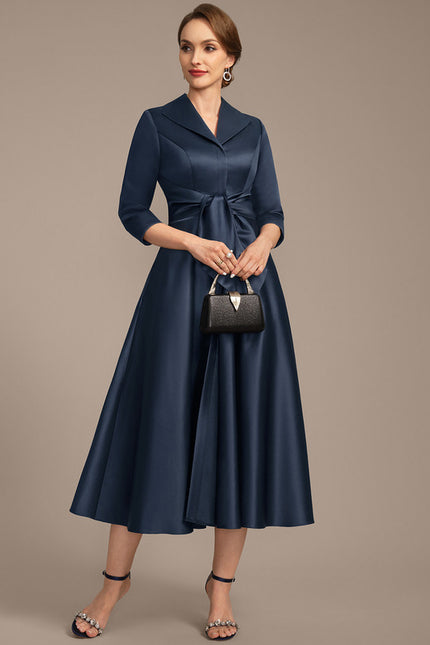 Robe Droite Bleu Marine Chic - gallery 5