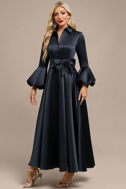 Robe Chic Satinée Longue Élégante