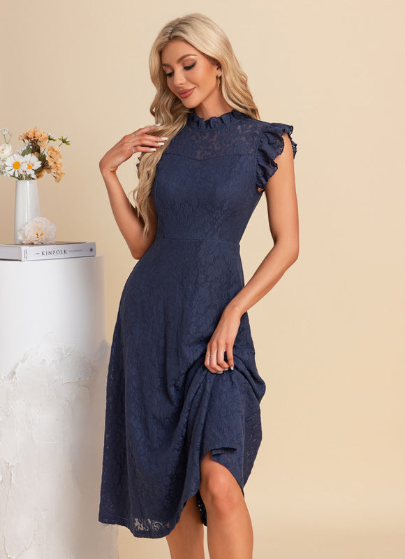 Robe Chic Dentelle Grise - gallery 3