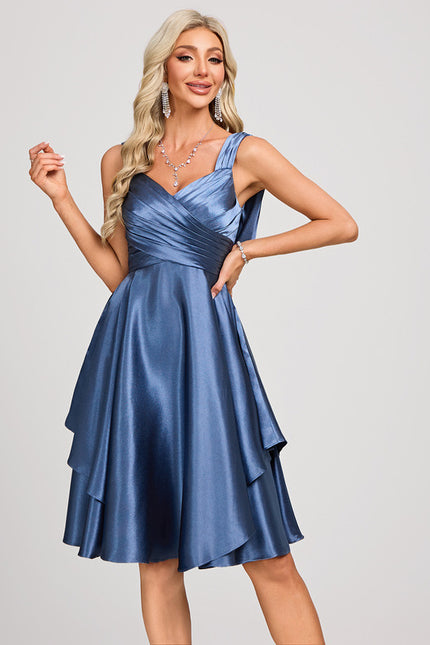Robe Chic Cocktail Satinée - gallery 2