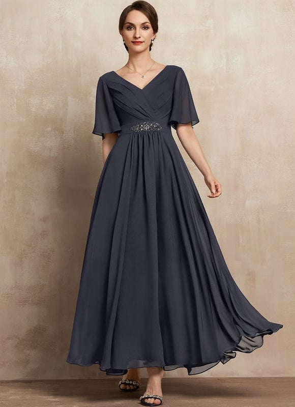 Robe Chic Longue Charbon Flottante