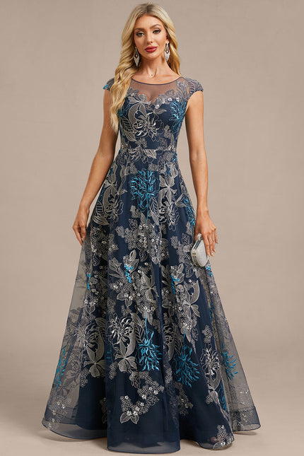 Robe Chic Florale Bleu Nuit - gallery 2