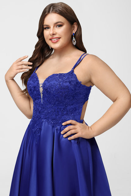 Robe Chic Bleu Satinée - gallery 7