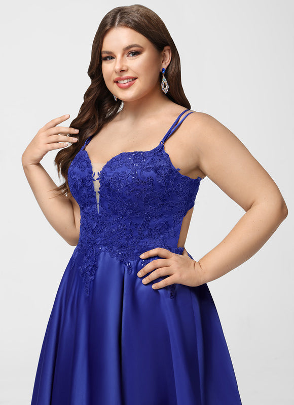 Robe Chic Bleu Satinée - gallery 7