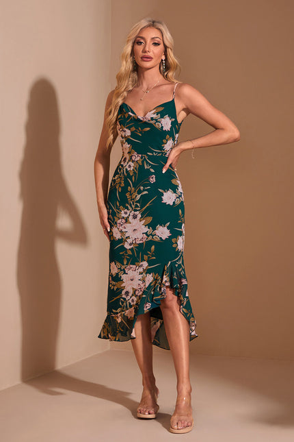 Robe Chic Asymétrique Botanique - gallery 5