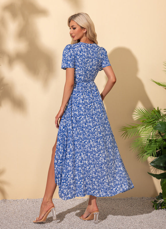 Robe Chic Fleurie Cobalt - gallery 4
