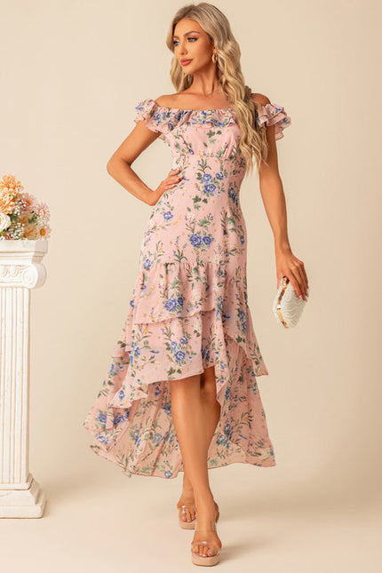 Robe Chic Florale Navy Asymétrique - gallery 7