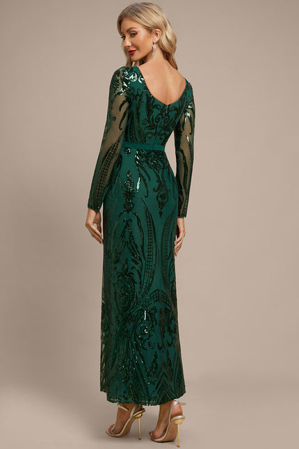 Robe Chic Pailletée Émeraude - gallery 2