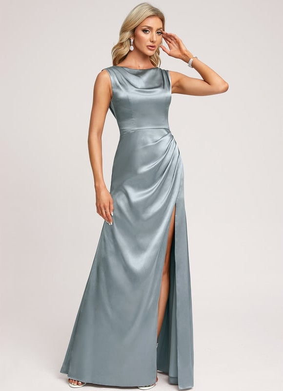 Robe En Soie Chic Longue Mariage - gallery 2