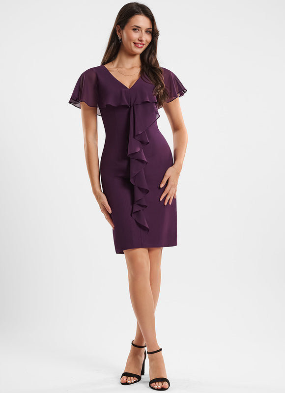 Robe Chic Volants Prune