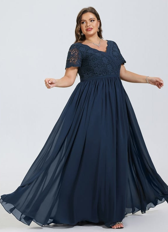 Robe Chic Longue Marine Élégante - gallery 6