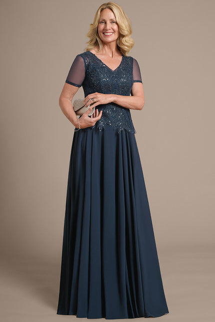 Robe Chic Longue Bleu Cobalt - gallery 5