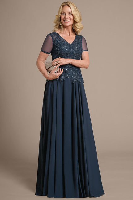 Robe Chic Longue Bleu Cobalt - gallery 5