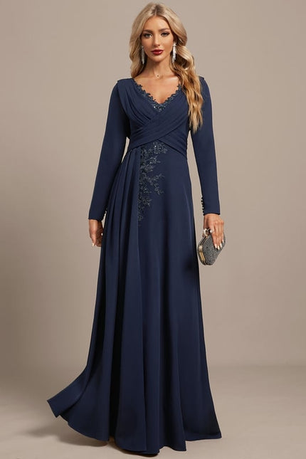 Robe Chic Marine Plissée - gallery 1