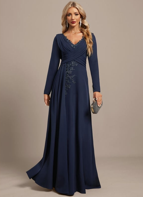 Robe Chic Marine Plissée - gallery 1