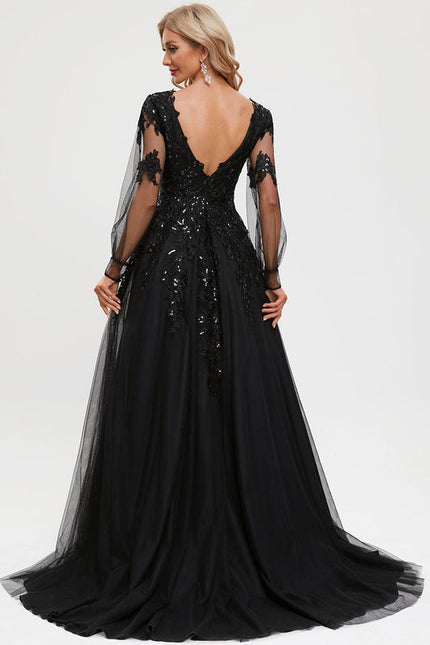 Robe Chic Noir Éblouissant - gallery 9