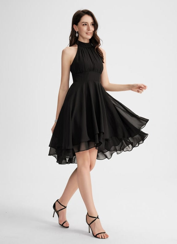Robe Chic Noir Asymétrique Chic - gallery 1