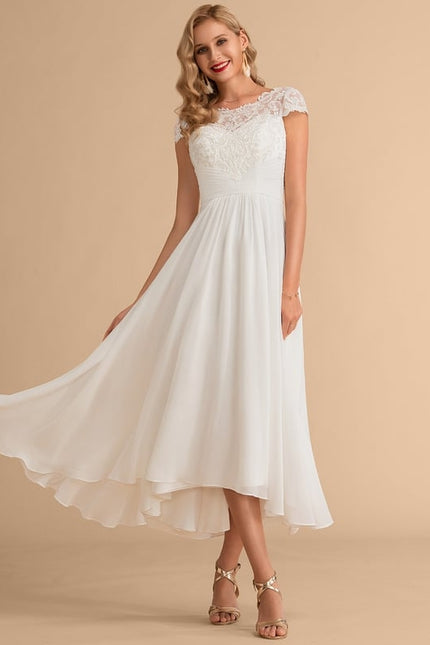 Robe En Lin Blanc Chic - gallery 1
