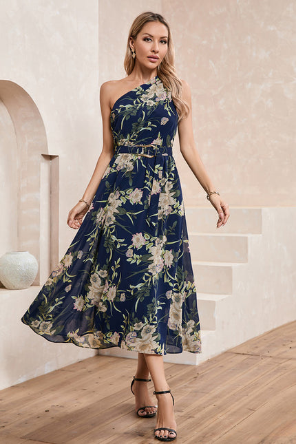 Robe Chic Asymétrique Florale - gallery 4