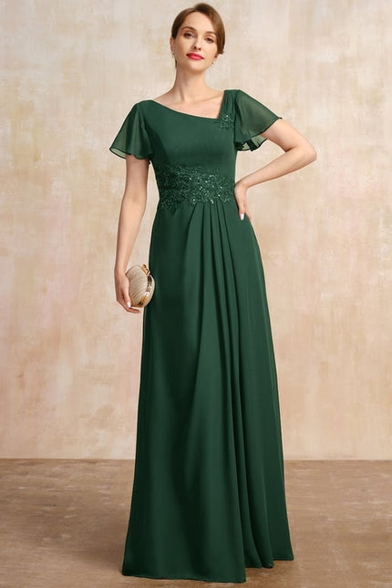 Robe Chic Col Flottant Émeraude