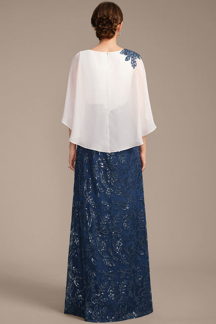 Robe Chic Bleu Marine Et Blanc - gallery 5